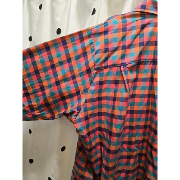 Men's Winston colorful plaid long sleeve button down dress shirt size 2XLT - Picture 7 of 10